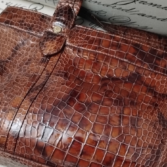 Monsac Crocodile-Embossed Bag - Picture 16 of 16
